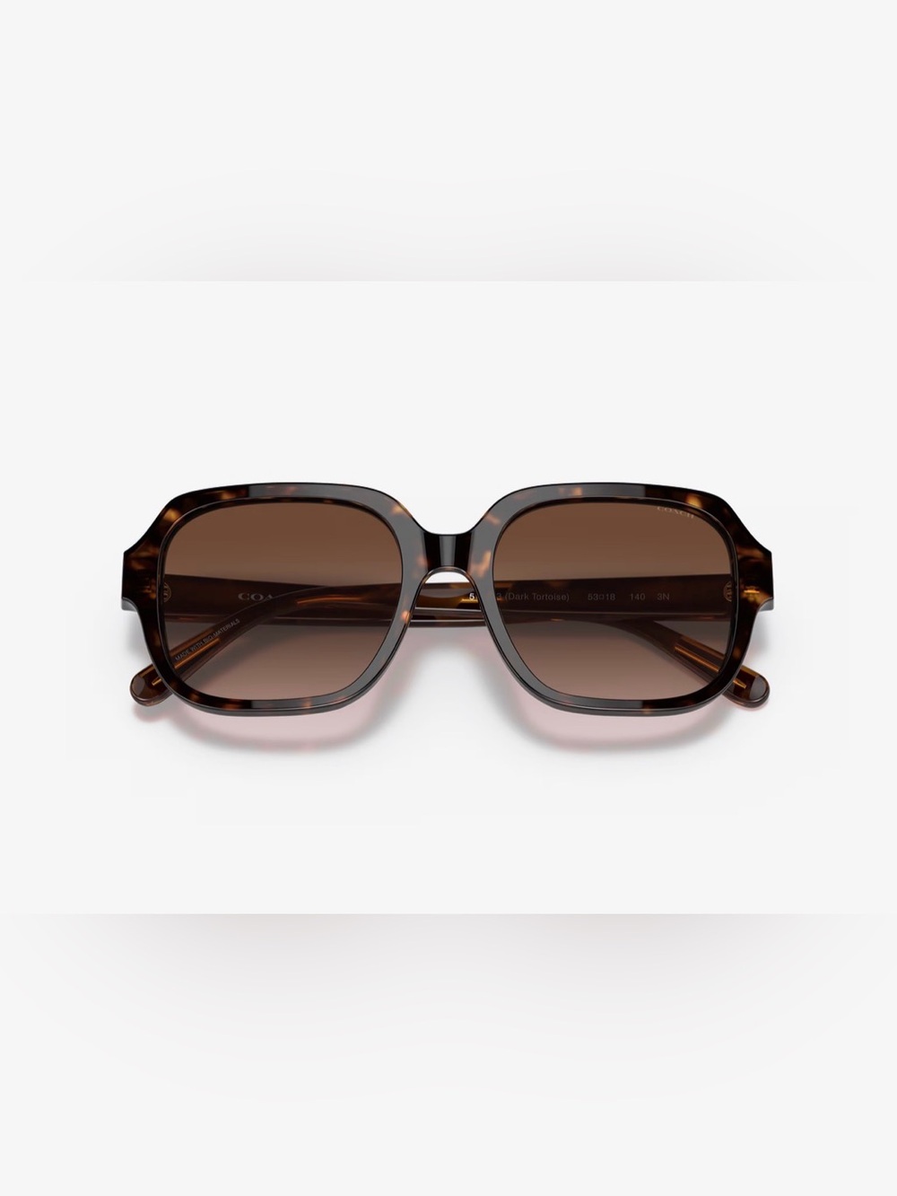 Coach Tortoise Square Sunglasses with Brown Gradient Lenses full inclusion - Picture 5 of 5
